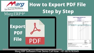 How to Export Pdf File in Marg ERP Software Step by Step in Hindi - Call For Free Demo : 8076783949 screenshot 5