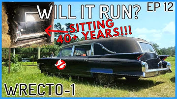 BARN FIND HEARSE Will it run after sitting 40 years?  (ECTO-1 BUILD: EP 12)