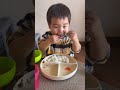 2歳1ヶ月boyのお昼ご飯の様子👦🥣お皿からどんどんおかずだけが消えていく、、、