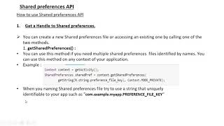 Android tutorial 2019   Introduction to SharedPreferences API