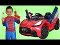 Unboxing New Spiderman Battery-Powered Ride On Super Car 6V Test Drive Park Playtime Fun Ckn Toys