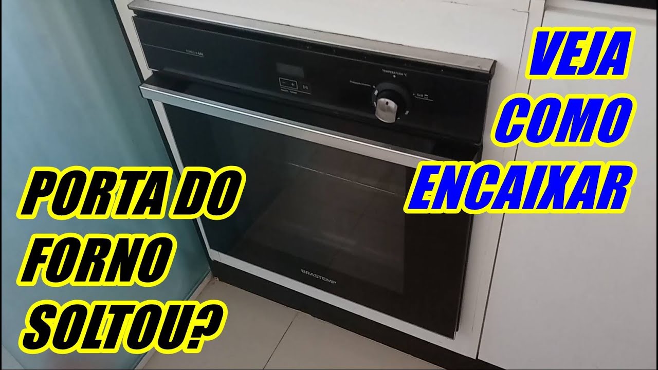 Porta do forno de embutir Soltou a dobradiça? Veja como encaixar novamente.