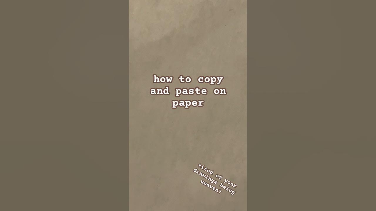 How to Copy and Paste IRL tutorial #arttips #drawingtutorial 