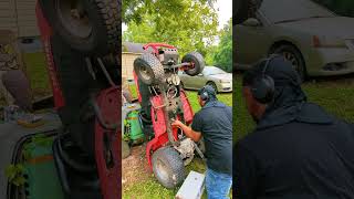 Craftsman t240 riding mower transmission drive belt replacement ( Time lapse )