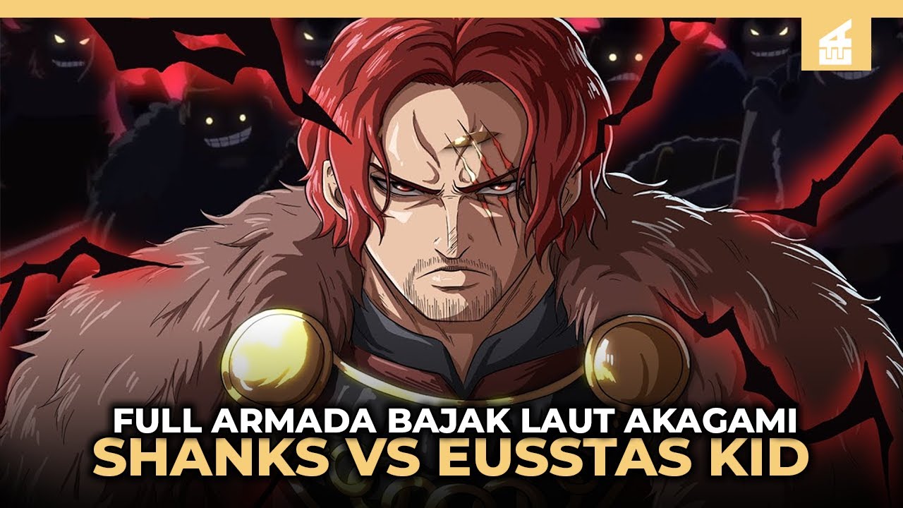 Bajak Laut Akagami Vs Bajak Laut Kid!! One Piece 1076