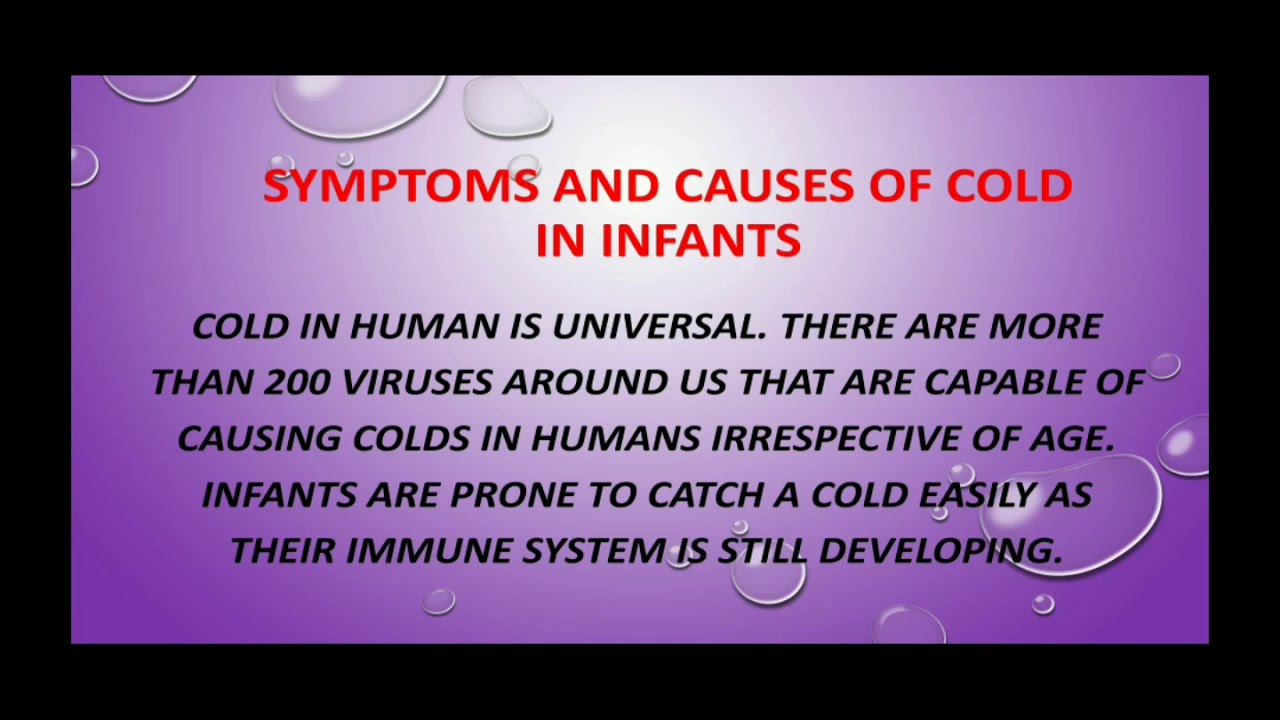 Symptoms and causes of cold in infants YouTube