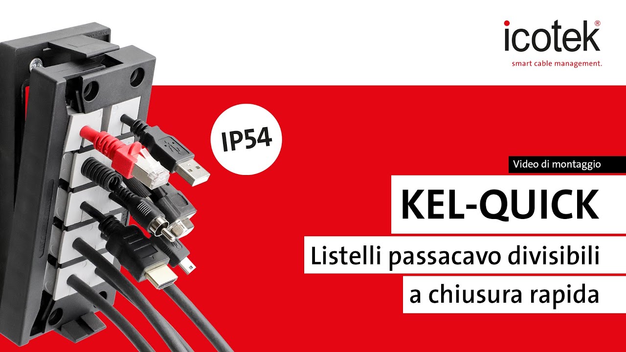 Listelli passacavo KEL-QUICK per un montaggio senza attrezzi | icotek