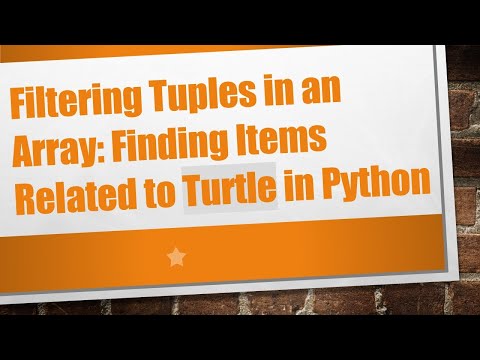 Filtering Tuples in an Array: Finding Items Related to Turtle in Python