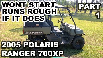 2005 Polaris Ranger XP 700 runs rough or wont start | Troubleshoot and Fix Part 1