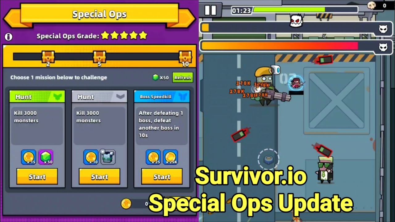 Survivor!.io on X: 👀New Special Ops system has launched! 🆕Participate in  the Daily Challenge by selecting one of three missions. Complete the  missions to receive rewards. You can participate up to 10