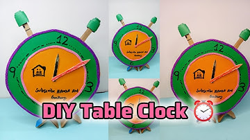 How to Make a Table Clock at Home 🕒 | DIY Cardboard Clock Craft | Easy Room Decor Idea