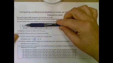 Geometry - Computing conditional probability to make an inference using a two way frequency table