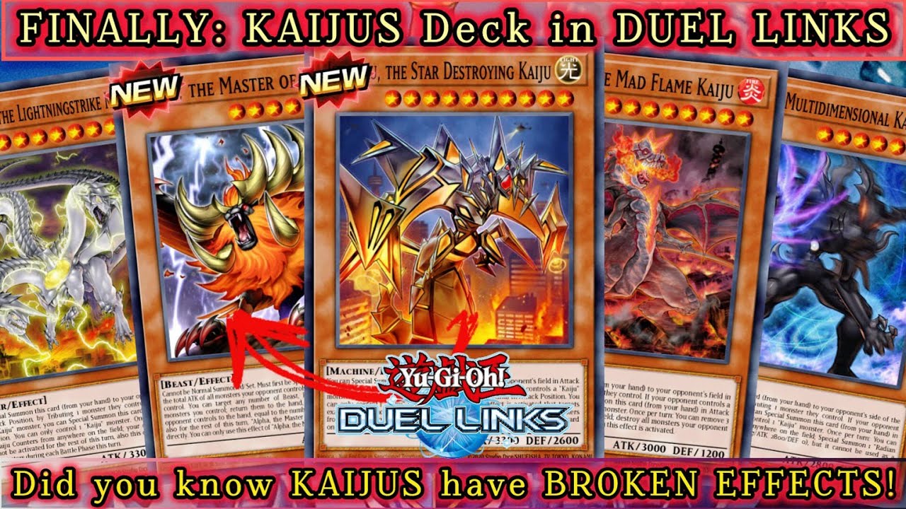 FINALLY KAIJUS Deck in DUEL LINKS?! feat. NEW ALPHA, The MASTER of