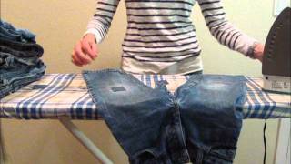 Jean repair with iron-on denim patches from Iron Patches