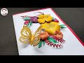 Happy Birthday Greeting card 🎁| Handmade Cards Ideas | Happy Birthday Flower greeting card