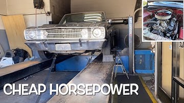 Junkyard 318 Hits The Dyno!!! Budget HP tricks tested. 1968 Dodge Dart GT