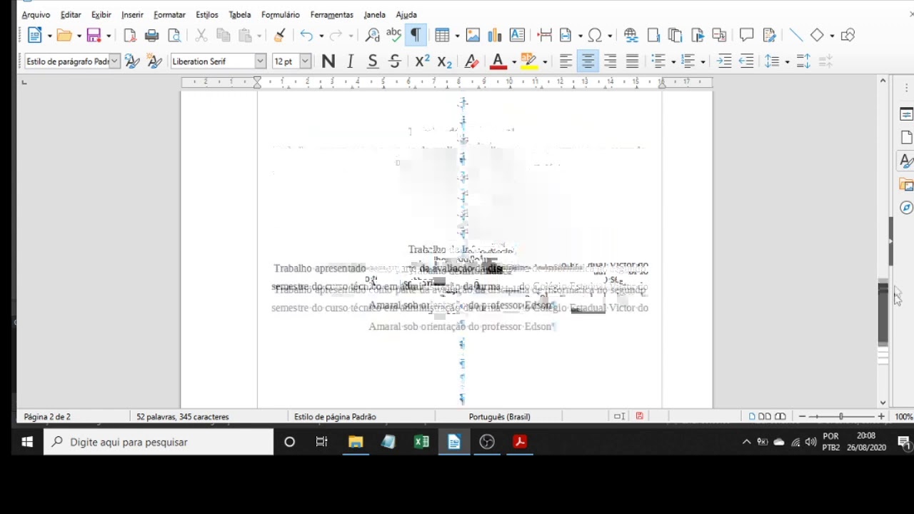 Capa e folha de rosto na normas da ABNT no Libre Office Writter - YouTube