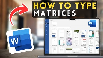 How to Type Matrices in MS Word | Microsoft Word Tutorial (2025)