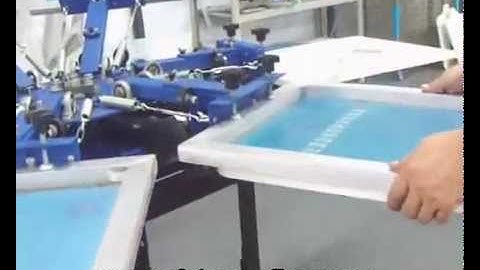 Six Color Six Station T-Shirt Screen Printing Machine,Clothes Screen Printing Machine