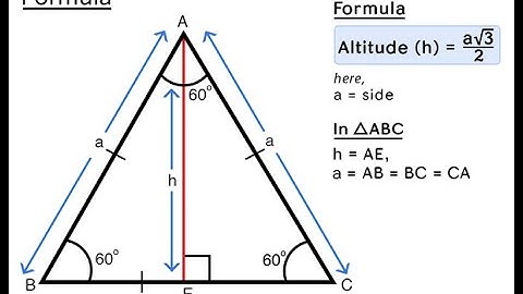 Proving the height of an equilateral triangle