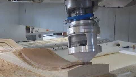 Hiteco aggregate units during the processing of a wooden chair backrest