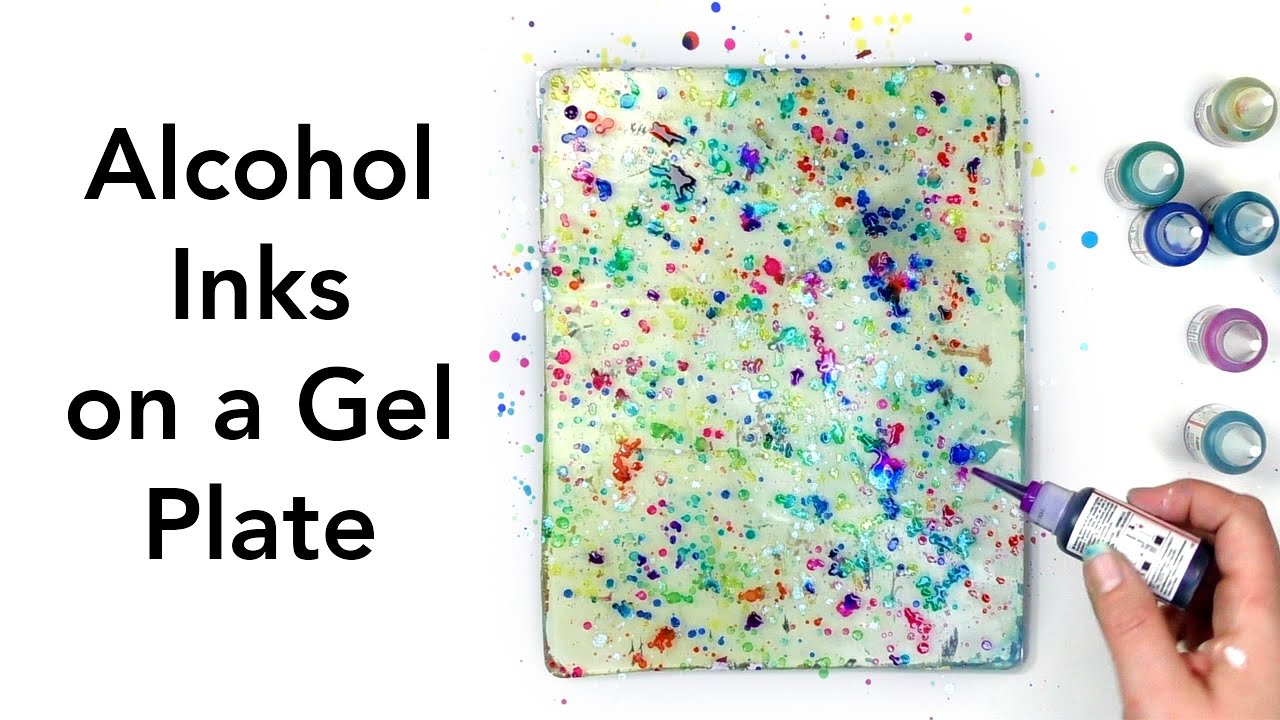 Alcohol Inks & ArtFoamies on a Gel Plate - Carolyn Dube