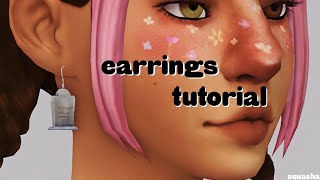 cc earrings tutorial // sims 4