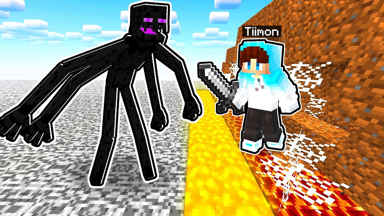 Mutant Enderman vs Dirt Base l mob battle geht schief
