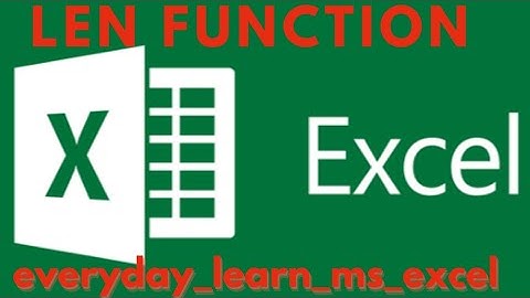 How to use Len Function in Excel | Len functions is used to count the number #trending #like
