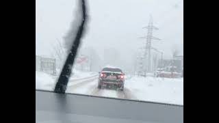 VIDEO FOTO Prima zi de iarnă autentică la Sibiu. Se circulă greu prin oraș 10 video