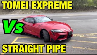 Toyota Supra Gr 3.0L I6 Tomei Expreme Vs Straight Pipe