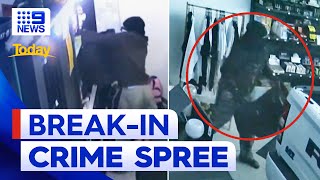 Gold Coast men charged with alleged break-in crime spree | 9 News Australia