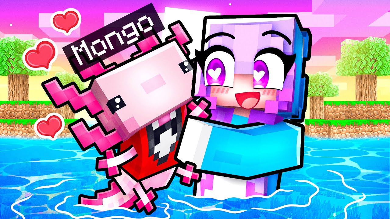 Playing As A HELPFUL AXOLOTL In Minecraft!