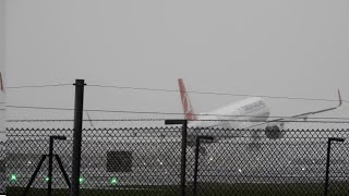 Airbus Turkish Airline go-around during Eunice storm at Manchester Airport screenshot 4