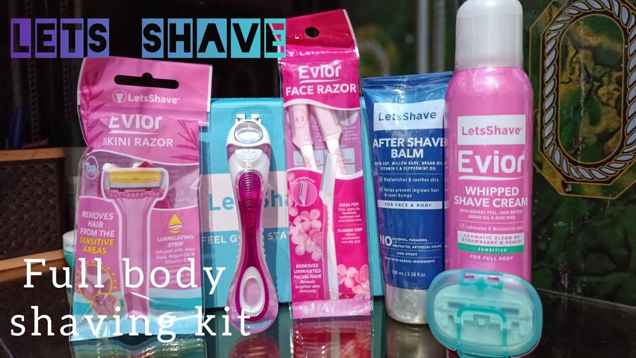full body and face shaving kit/lets shave shaving product/facial razor/bikini razor/body razor etc.