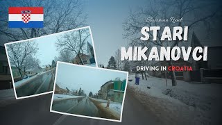 Zima u Slavoniji: Vožnja kroz Stare Mikanovce (Hrvatska, 08.01.2024)