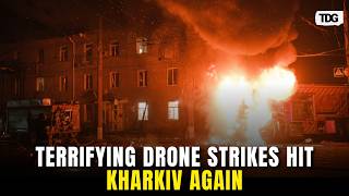 Russian drone strike devastates Kharkiv neighborhoods leaving residents terrified massive explosions