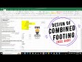 Design of RCC Combined footing Manually | Excel Sheet | IS 456 | Municipal Structure report
