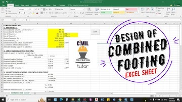 Design of RCC Combined footing Manually | Excel Sheet | IS 456 | Municipal Structure report