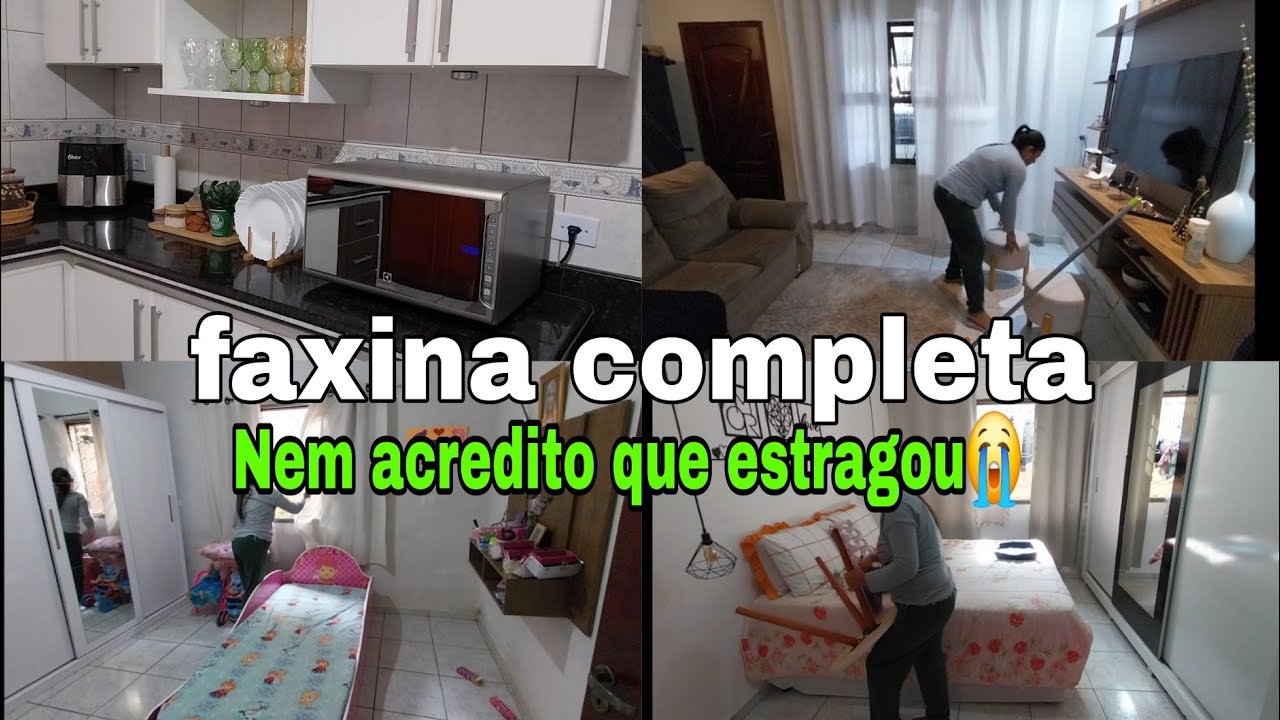 FAXINA COMPLETA NA CASA TODA tudo EM ORDEM 😍 máquina estragou😭CHUVA