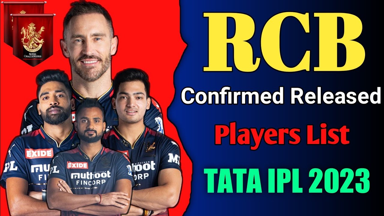 TATA IPL 2023 : RCB Released Players | RCB Released Players 2023 | Anuj Rawat | Jason Behrendorff