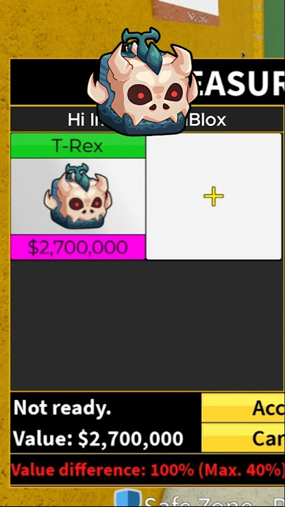 Trading T-Rex W or L Trade #roblox #bloxfruits #a0nepiecegame #trend
