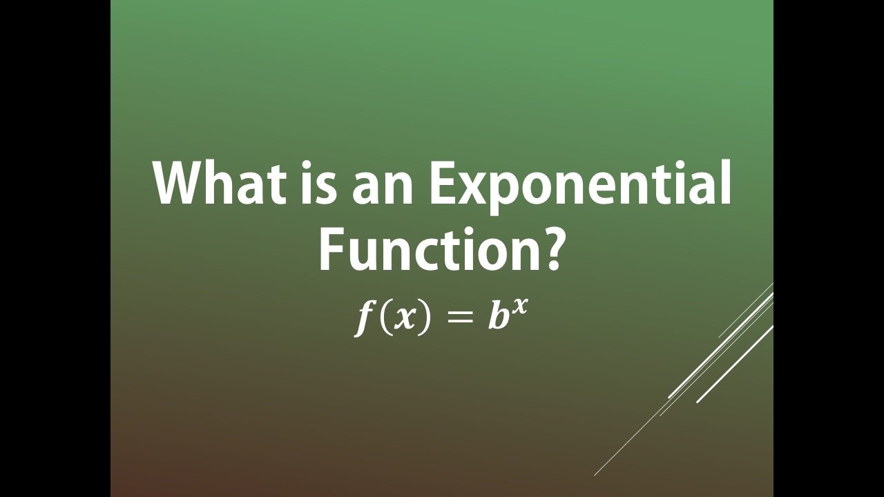 What is an Exponential Function? f(x)=b^x