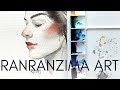 RanRanZima Art #42. Watercolor portrait.