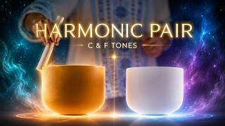 ✨ C & F Harmonic Pair | Uplifting Crystal Singing Bowl Meditation