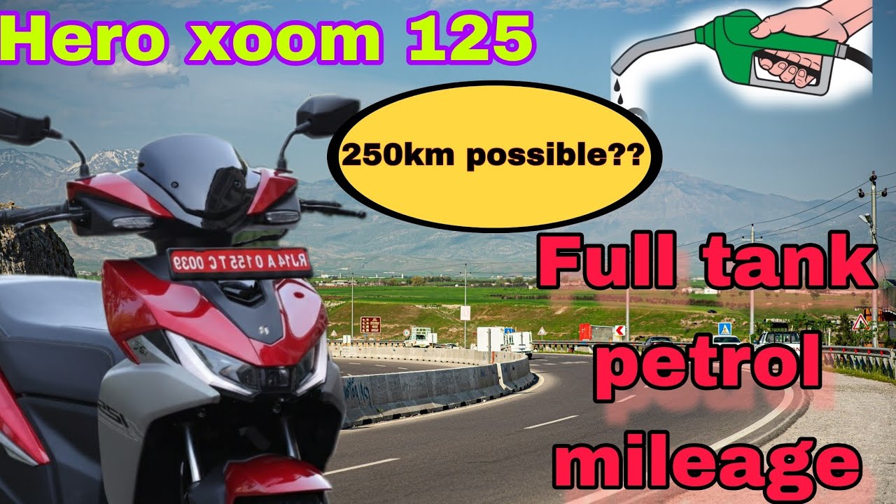 Hero xoom 125 Full tank mileage test | Xoom update 