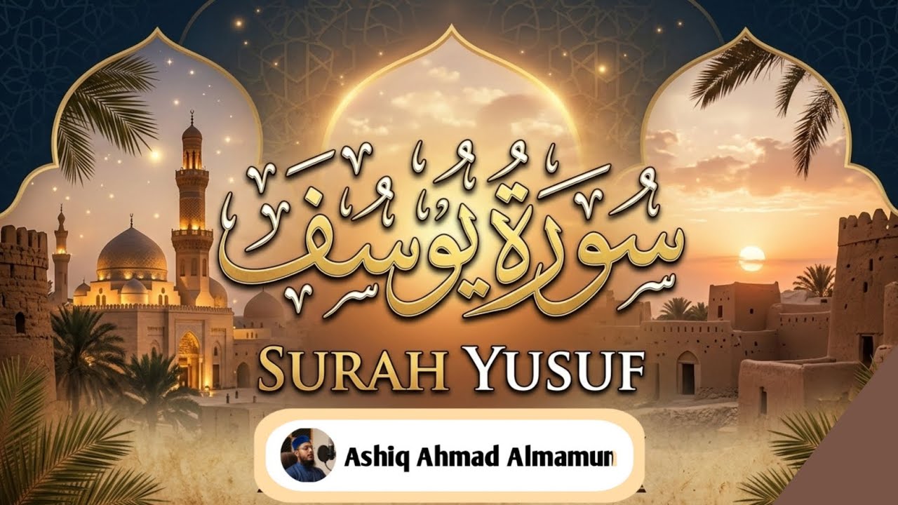 Surah Yusuf سورة يوسف Reciter Ashiq Ahmad Almamun Quran Tilawat Peaceful recitation Surah No 12