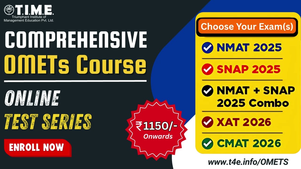 Comprehensive OMETs Course – your ultimate MBA entrance prep beyond the CAT!