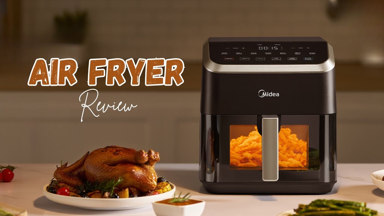 Midea Air Fryer Oven 7l Digital Display 8-in-1 With Touch Control.