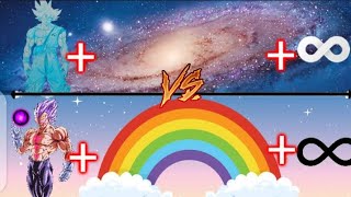 Goku ➕ galaxy ➕ Infinity vs Vegeta ➕ rainbow ➕ Infinity 🌈 #anime #goku #dbs